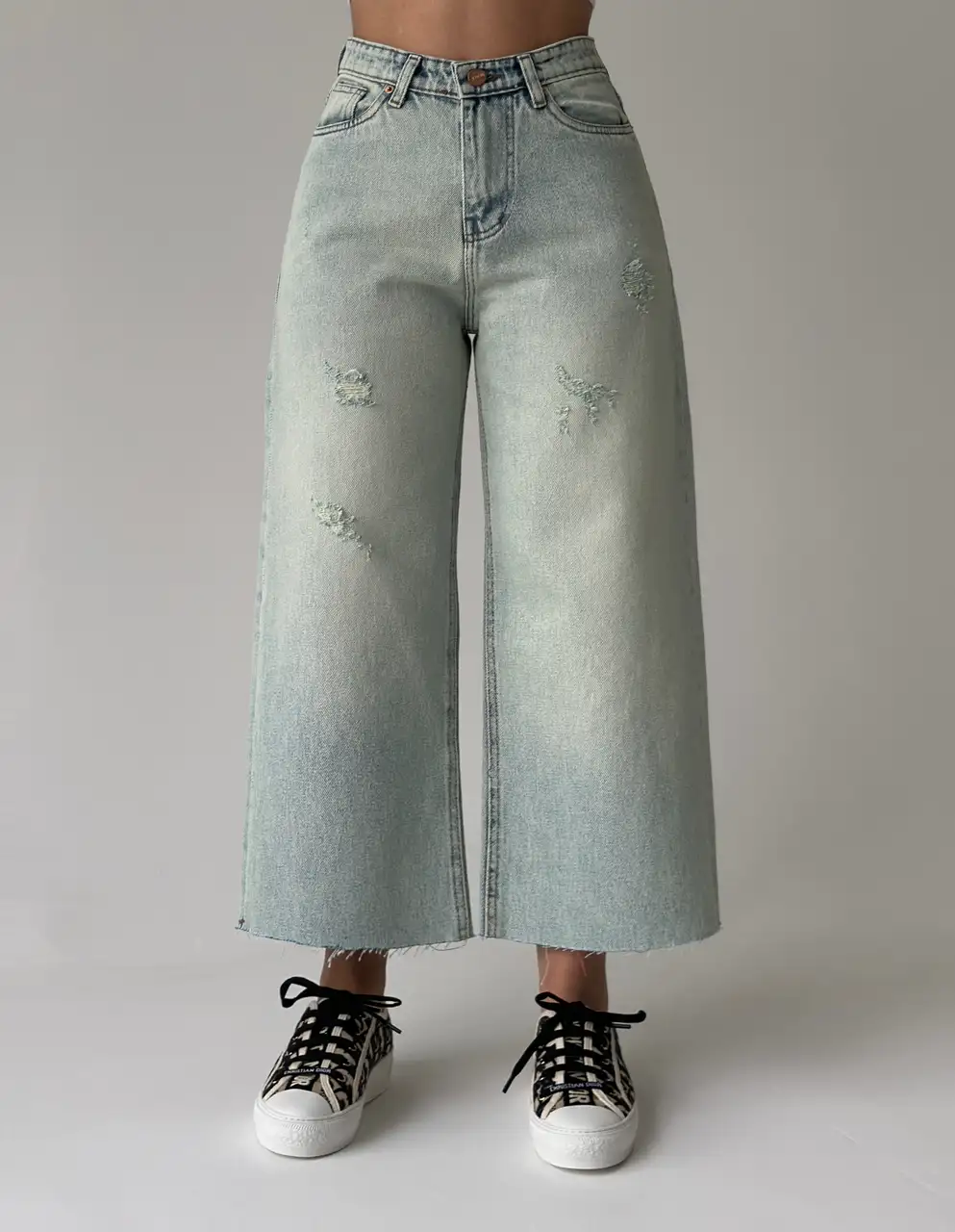 Women's Cropped Baggy Jeans Code 4109 (4) شلوار جین کراپ بگ کد 410/9 - Image 1